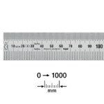 Steel ruler 1000x30x1,0 mm Chrome plated